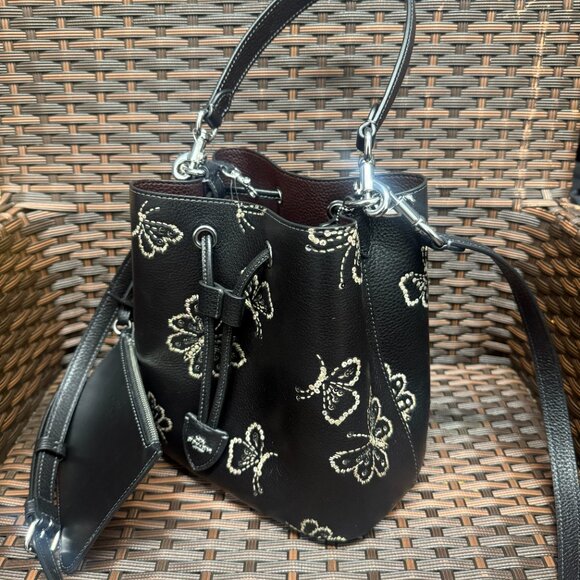 coach Rowan Bucket Bag With Butterfly Print cck89 - Picture 2 of 6